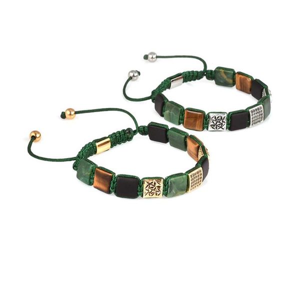 custom jewelry men bracelet square african jades stone beads with green cord for women braided macrame bracelets, Golden;silver
custom jewelry men bracelet square african jades stone beads with green cord for women braided macrame bracelets, Golden;silver
