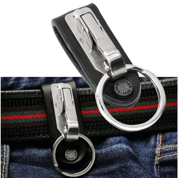 1 pc excellent quality leather stainless steel detachable keychain waist belt clip anti-lost buckle hanging key ring holder, Silver
1 pc excellent quality leather stainless steel detachable keychain waist belt clip anti-lost buckle hanging key ring holder, Silver