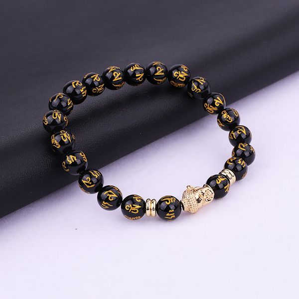 new fashion natural stone tibetan buddha charm beaded bracelet women men, Black
new fashion natural stone tibetan buddha charm beaded bracelet women men, Black