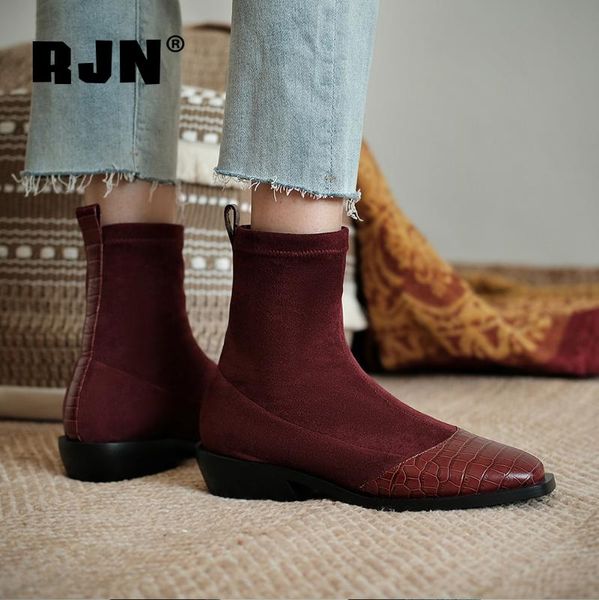 rjn new autumn stylish ankle boots classic little square toe low-heel cow leather shoes women anti-skid boots ro288, Black
rjn new autumn stylish ankle boots classic little square toe low-heel cow leather shoes women anti-skid boots ro288, Black