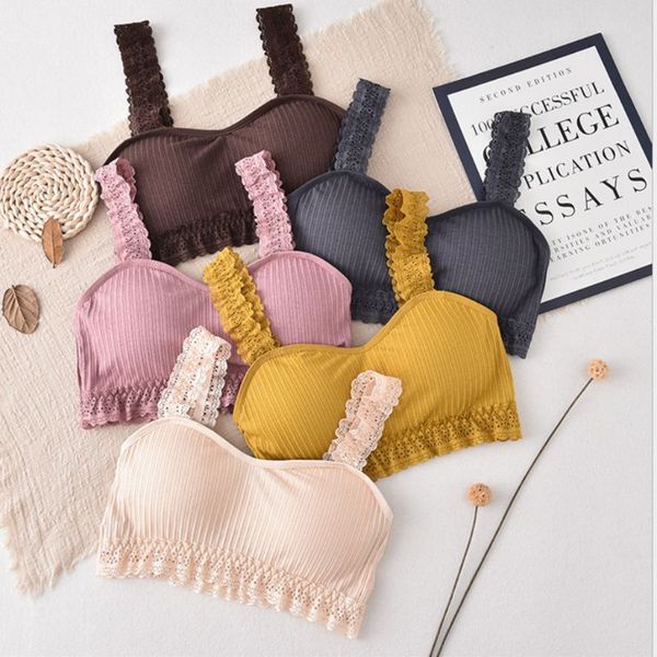 women ruffles lace ribbed sport bralette push up wire bra underwear crisscross strappy backless crop top, Red;black
women ruffles lace ribbed sport bralette push up wire bra underwear crisscross strappy backless crop top, Red;black