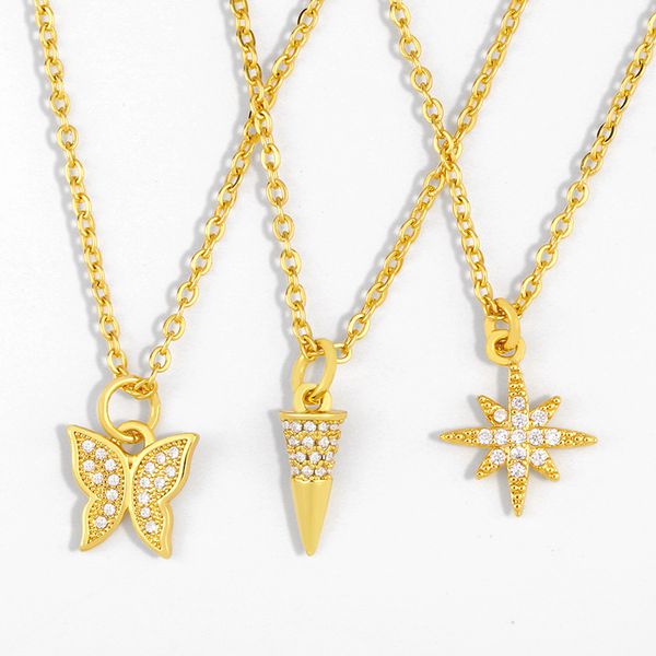 pendant necklaces flola cz crystal butterfly necklace for women small cone star cubic zirconia gold filled jewelry nker28, Silver
pendant necklaces flola cz crystal butterfly necklace for women small cone star cubic zirconia gold filled jewelry nker28, Silver