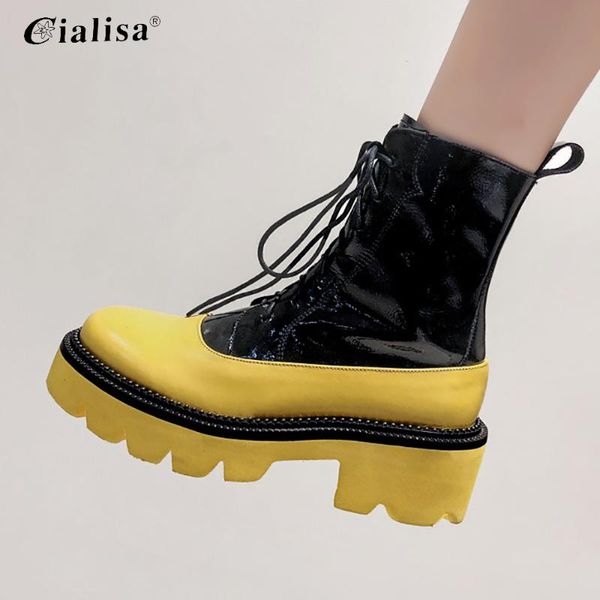 cialisa fashion lace up autumn womens yellow patchwork chunky ankle boot motorcycle fashion new design women chunky shoes, Black
cialisa fashion lace up autumn womens yellow patchwork chunky ankle boot motorcycle fashion new design women chunky shoes, Black