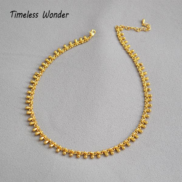 timeless wonder brass raindrop wapped choker necklace women jewelry punk gothic runway rare designer trendy vintage ins 4341, Golden;silver
timeless wonder brass raindrop wapped choker necklace women jewelry punk gothic runway rare designer trendy vintage ins 4341, Golden;silver