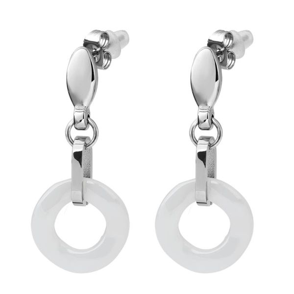 new fashion white/black ceramic earrings with stainless steel party jewelry accessories for women, Silver
new fashion white/black ceramic earrings with stainless steel party jewelry accessories for women, Silver