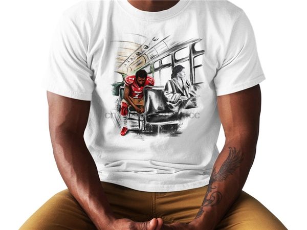 colin kaepernick rosa parks - stand by sitting - white t-shirt fashion classic style tee shirt 
colin kaepernick rosa parks - stand by sitting - white t-shirt fashion classic style tee shirt