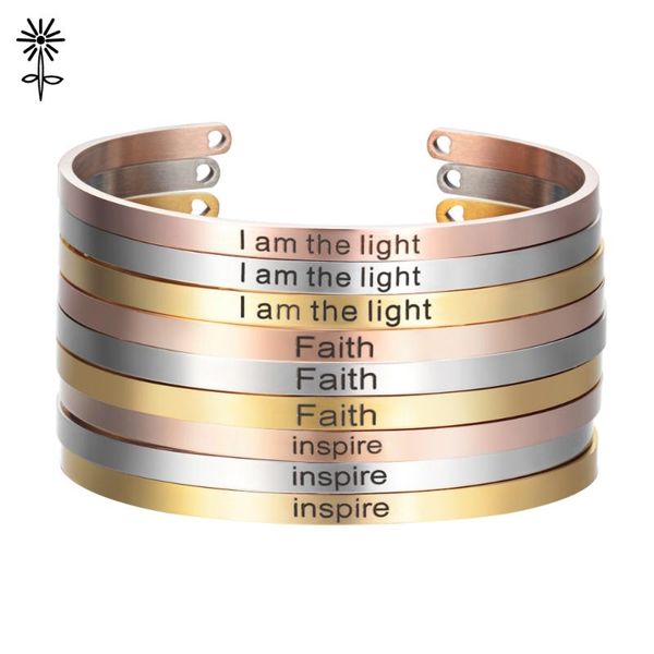 new 316l stainless steel bangle positive inspirational quotes open cuff bracelets mantra bracelets bangles for women, Black
new 316l stainless steel bangle positive inspirational quotes open cuff bracelets mantra bracelets bangles for women, Black