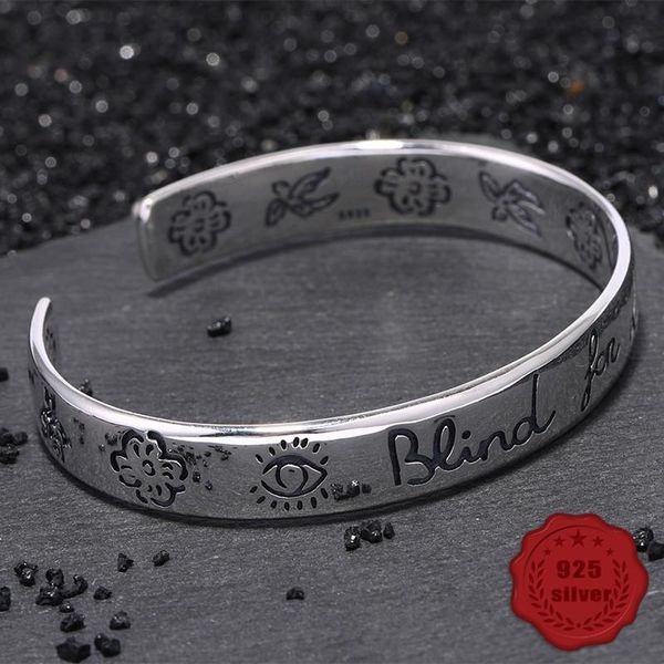 100% s925 sterling silver bracelet personality simple jewelry retro fashion love styling student birthday 2019 bangles, Black
100% s925 sterling silver bracelet personality simple jewelry retro fashion love styling student birthday 2019 bangles, Black