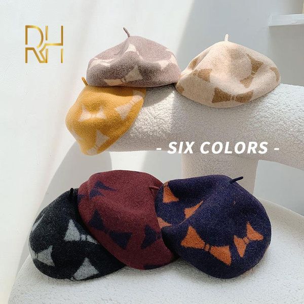 berets classic retro christmas wool cap ladies hats cute bow-tie print woman french painter hat rh, Blue;gray
berets classic retro christmas wool cap ladies hats cute bow-tie print woman french painter hat rh, Blue;gray