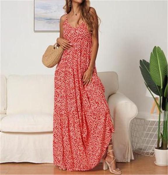 women boho beach floral maxi dress elegant sleeveless v-neck strap sell holiday vacation sundress summer evening party flower long dress, Black;gray
women boho beach floral maxi dress elegant sleeveless v-neck strap sell holiday vacation sundress summer evening party flower long dress, Black;gray