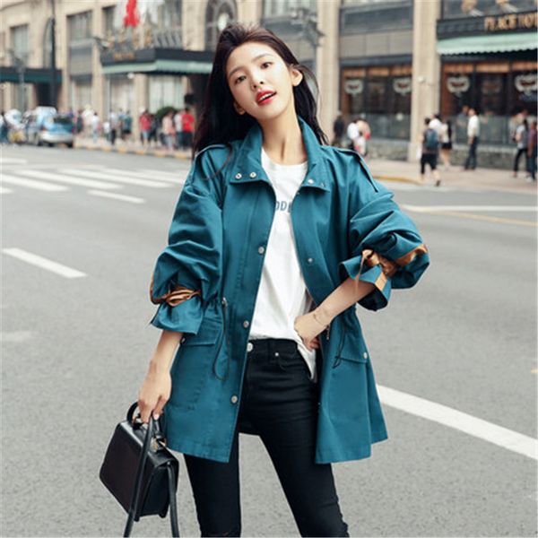 women's trench coats fashion 2021 spring autumn korean coat for women loose lapel lantern sleeve zipper casual windbreaker ladies q1343, Tan;black
women's trench coats fashion 2021 spring autumn korean coat for women loose lapel lantern sleeve zipper casual windbreaker ladies q1343, Tan;black