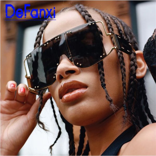 2020 huge fashion square sunglasses womens mens brand designer large metal rivet trendy unique celebrity glasses, White;black
2020 huge fashion square sunglasses womens mens brand designer large metal rivet trendy unique celebrity glasses, White;black