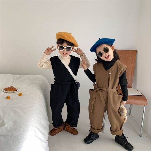 autumn new arrival korean style cotton pure color loose sleeveless suspender long pants for fashion cute baby girls and boys, Blue
autumn new arrival korean style cotton pure color loose sleeveless suspender long pants for fashion cute baby girls and boys, Blue