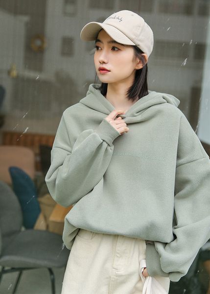 2020 autumn and winter new style korean letters embroidery long-sleeved hooded coat loose and velvet pullover women, Black
2020 autumn and winter new style korean letters embroidery long-sleeved hooded coat loose and velvet pullover women, Black