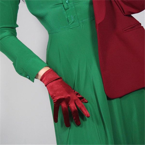 silk gloves female 22cm elastic silk satin deep red wine red short sunscreen gloves 3-scjh22, Blue;gray
silk gloves female 22cm elastic silk satin deep red wine red short sunscreen gloves 3-scjh22, Blue;gray
