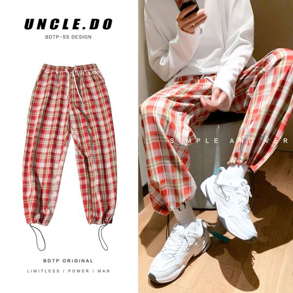autumn plaid pants men's fashion retro drawstring casual pants men streetwear wild loose hip-hop straight trousers mens m-5xl, Black
autumn plaid pants men's fashion retro drawstring casual pants men streetwear wild loose hip-hop straight trousers mens m-5xl, Black