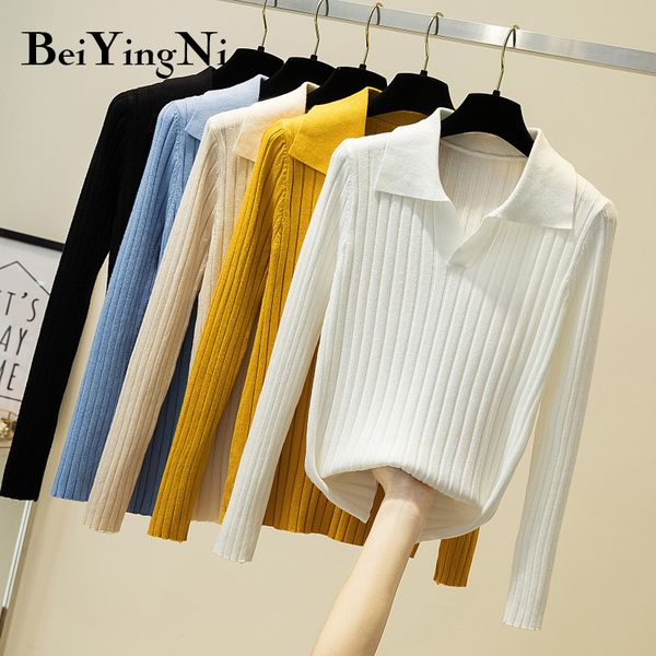 beiyingni 2020 chic sweater female white black long sleeve jumper women slim leisure vintage v-neck fashion sweaters womens
beiyingni 2020 chic sweater female white black long sleeve jumper women slim leisure vintage v-neck fashion sweaters womens