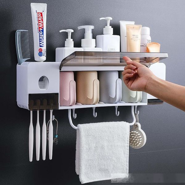 bathroom accessories set toothbrush holder dispenser wall mount toothpaste squeezers organizer storage rack with cup t200506
bathroom accessories set toothbrush holder dispenser wall mount toothpaste squeezers organizer storage rack with cup t200506