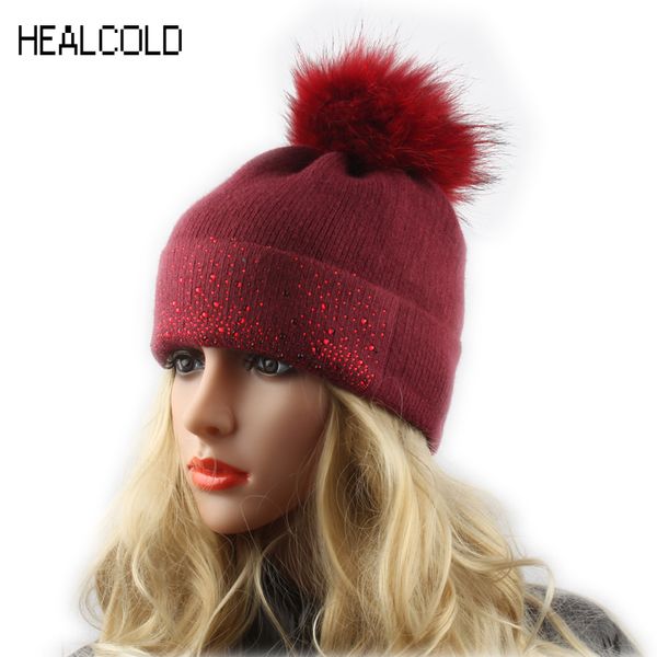 women winter wool beanies real fur pompom hats ladies knitted warm hat cap outdoor skullies, Blue;gray
women winter wool beanies real fur pompom hats ladies knitted warm hat cap outdoor skullies, Blue;gray