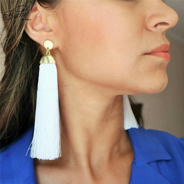 dangle & chandelier badu women white tassel earrings long fringes gold metal drop earring simplicity style party jewelry black friday, Silver
dangle & chandelier badu women white tassel earrings long fringes gold metal drop earring simplicity style party jewelry black friday, Silver