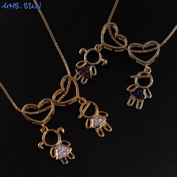 mhs.sun luxury zircon necklace with boys girls pendant love heart chain necklace women jewerly gift for couples valentine's day, Silver
mhs.sun luxury zircon necklace with boys girls pendant love heart chain necklace women jewerly gift for couples valentine's day, Silver