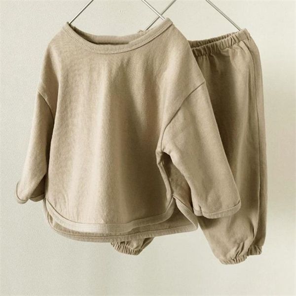 2020 autumn children's clothing new boys and girls fashion solid sweatshirt and pants kids cotton casual all-match two suits 0926, White 
2020 autumn children's clothing new boys and girls fashion solid sweatshirt and pants kids cotton casual all-match two suits 0926, White