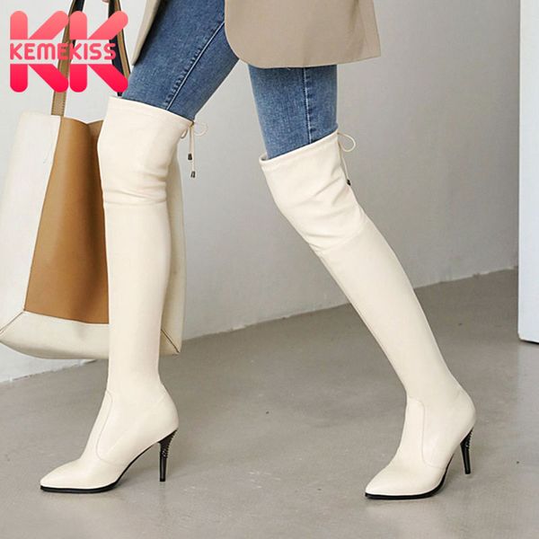 boots kemekiss women over the knee thin high heel pointed toe lace up solid color winter shoes female footwear size 33-44, Black
boots kemekiss women over the knee thin high heel pointed toe lace up solid color winter shoes female footwear size 33-44, Black