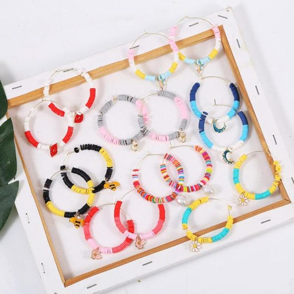 new design bohemian big circle round hoop pendant earrings geometric handmade soft pottery earrings women jewelry nice gift, Golden;silver
new design bohemian big circle round hoop pendant earrings geometric handmade soft pottery earrings women jewelry nice gift, Golden;silver