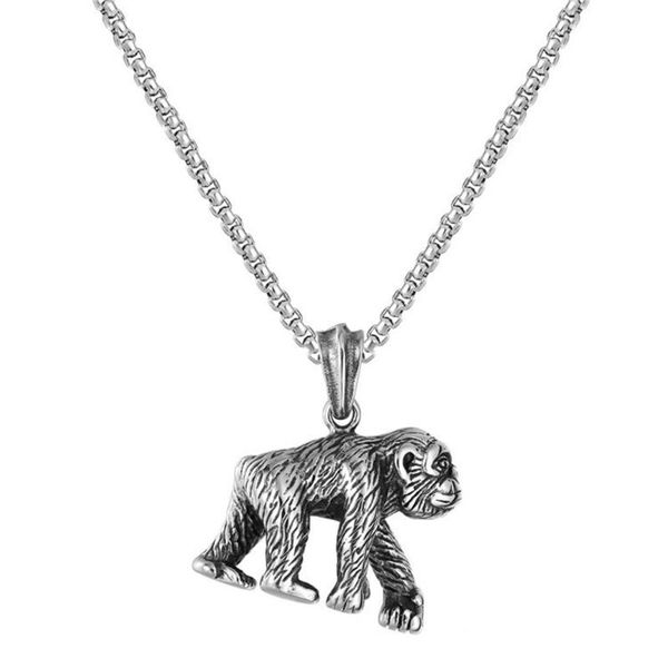 pendant necklaces stainless steel vintage animal gorilla necklace tarzan monkey jewelry punk rock gift for him, Silver
pendant necklaces stainless steel vintage animal gorilla necklace tarzan monkey jewelry punk rock gift for him, Silver