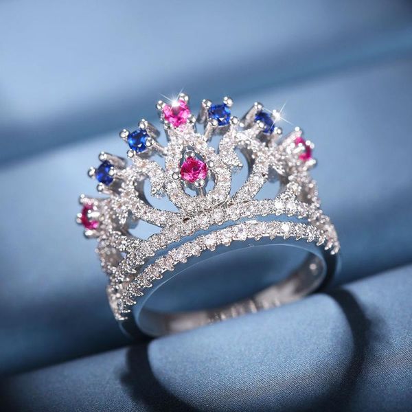 wedding rings 2021 hit fashion noble luxury colorful crown for women zircon engagement promise gift jewelry, Slivery;golden
wedding rings 2021 hit fashion noble luxury colorful crown for women zircon engagement promise gift jewelry, Slivery;golden