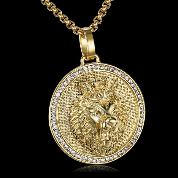 hip hop paved rhinestone bling iced out gold silver color stainless steel solid crown lion pendant necklace men rapper jewelry
hip hop paved rhinestone bling iced out gold silver color stainless steel solid crown lion pendant necklace men rapper jewelry