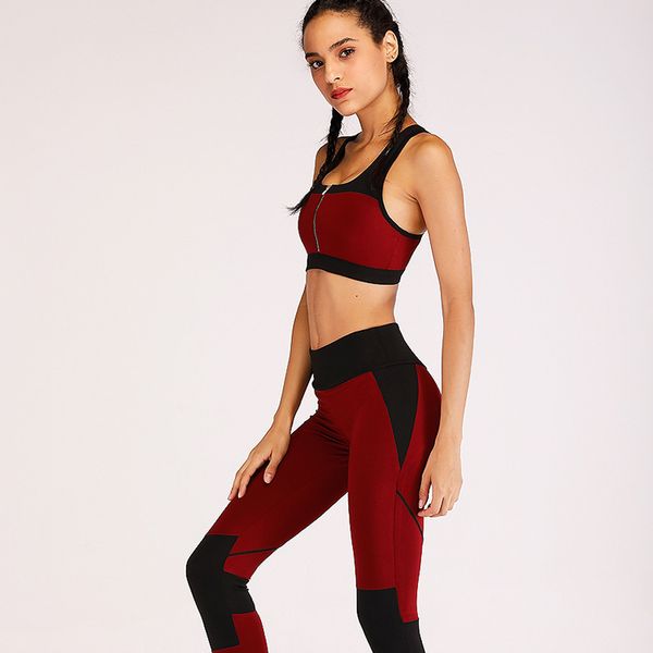 2020 new autumn and winter hit color stitching yoga fitness suit with zipper sports suit women, Gray
2020 new autumn and winter hit color stitching yoga fitness suit with zipper sports suit women, Gray