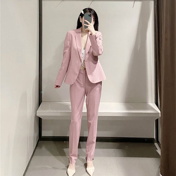 women's two piece pants spring autumn fashion women blazers suits single button jacket and pant suit set office lady elegant basic two-, White
women's two piece pants spring autumn fashion women blazers suits single button jacket and pant suit set office lady elegant basic two-, White