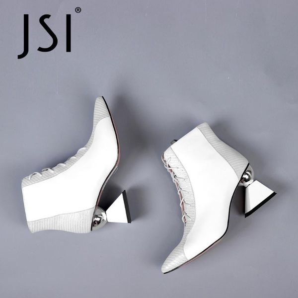 boots jsi ankle woman winter genuine leather cross-tied pointed toe short ladies patchwork high stange heel c767, Black
boots jsi ankle woman winter genuine leather cross-tied pointed toe short ladies patchwork high stange heel c767, Black