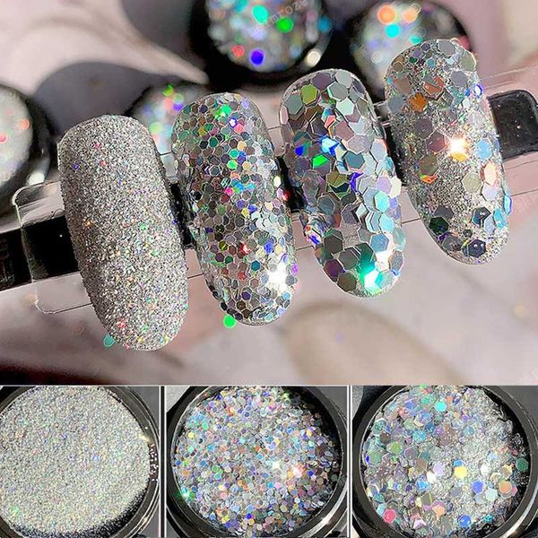 nail glitter holographic powder on nails laser silver chrome shiny mix dip flakes art pigment paillettes, Silver;gold
nail glitter holographic powder on nails laser silver chrome shiny mix dip flakes art pigment paillettes, Silver;gold