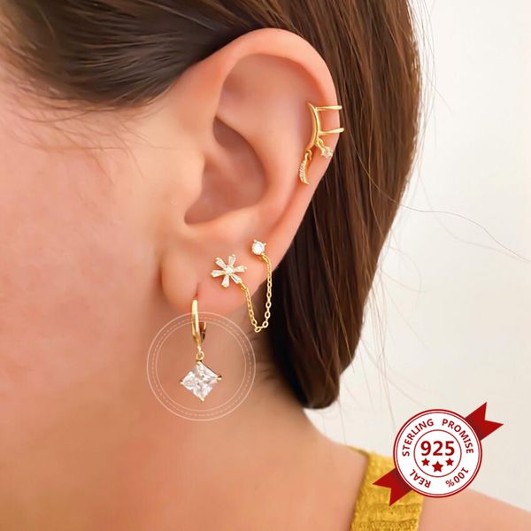 hoop & huggie 925 sterling silver crystal hanging huggies hoops earrings for women purple/white charming cz thin jewelry, Golden;silver
hoop & huggie 925 sterling silver crystal hanging huggies hoops earrings for women purple/white charming cz thin jewelry, Golden;silver