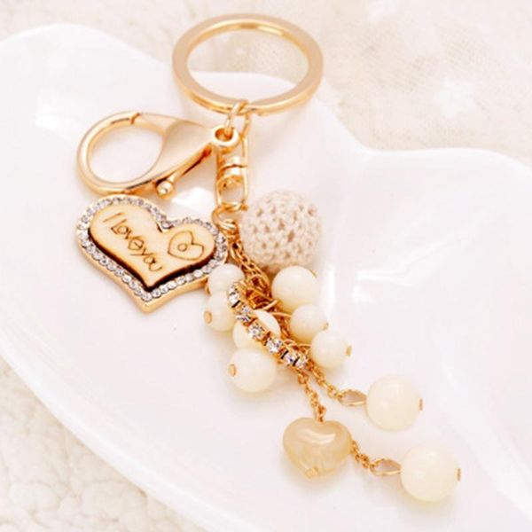 keychains korean love wood car keychain acrylic bead fashion female bag ornament exquisite small gift, Silver
keychains korean love wood car keychain acrylic bead fashion female bag ornament exquisite small gift, Silver