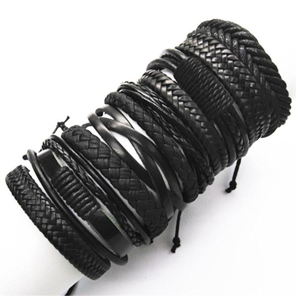 10pcs/set black wrap woven new fashion handmade men bracelets male women leather bracelet men bangle wholesale jewelry gift
10pcs/set black wrap woven new fashion handmade men bracelets male women leather bracelet men bangle wholesale jewelry gift