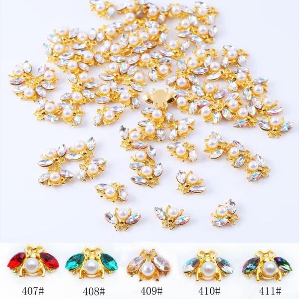 10pcs bee shape rhinestone faux pearl inlaid 3d nail art decors manicure ornament, Silver;gold
10pcs bee shape rhinestone faux pearl inlaid 3d nail art decors manicure ornament, Silver;gold