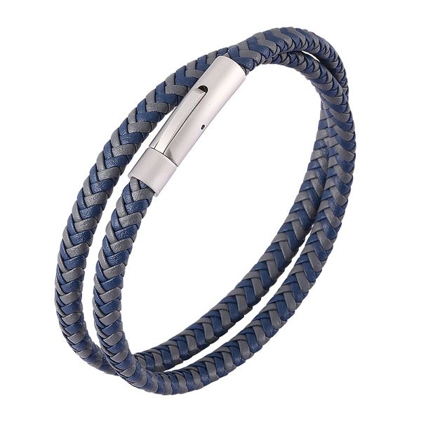 charm bracelets trendy mix blue gray braided leather double layer men women 3 colors stainless steel snaps jewelry accessories, Golden;silver
charm bracelets trendy mix blue gray braided leather double layer men women 3 colors stainless steel snaps jewelry accessories, Golden;silver