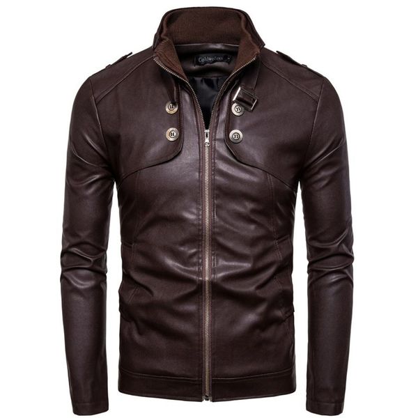 ewq / men's wear 2020 autumn new multi-button moto & biker stand collar pu leather jacket for male 4xl size black coat 9y3668
ewq / men's wear 2020 autumn new multi-button moto & biker stand collar pu leather jacket for male 4xl size black coat 9y3668