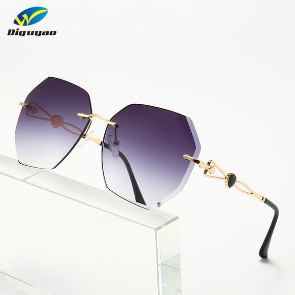 sunglasses diguyao frameless gradient heart decoration women glasses fashion irregular metal temple rimless eyeglasses female, White;black
sunglasses diguyao frameless gradient heart decoration women glasses fashion irregular metal temple rimless eyeglasses female, White;black