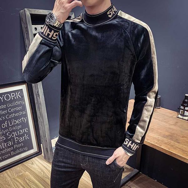 men's t-shirts autumn 2021 winter long sleeve stripe undershirt men luxury elegant slim fit tshirt turtleneck velvet, White;black
men's t-shirts autumn 2021 winter long sleeve stripe undershirt men luxury elegant slim fit tshirt turtleneck velvet, White;black