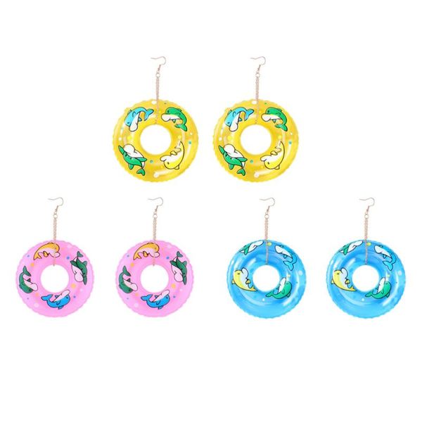 3 pairs plastic swimming ring shaped ear jewelry cartoon ear pendant creative earrings funny decors for festival party lady, Golden;silver
3 pairs plastic swimming ring shaped ear jewelry cartoon ear pendant creative earrings funny decors for festival party lady, Golden;silver