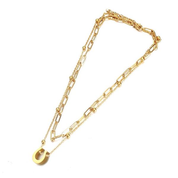 punk double layer stainless steel horseshoe pendant necklace for women u-shape necklace jewelry gift, Silver
punk double layer stainless steel horseshoe pendant necklace for women u-shape necklace jewelry gift, Silver