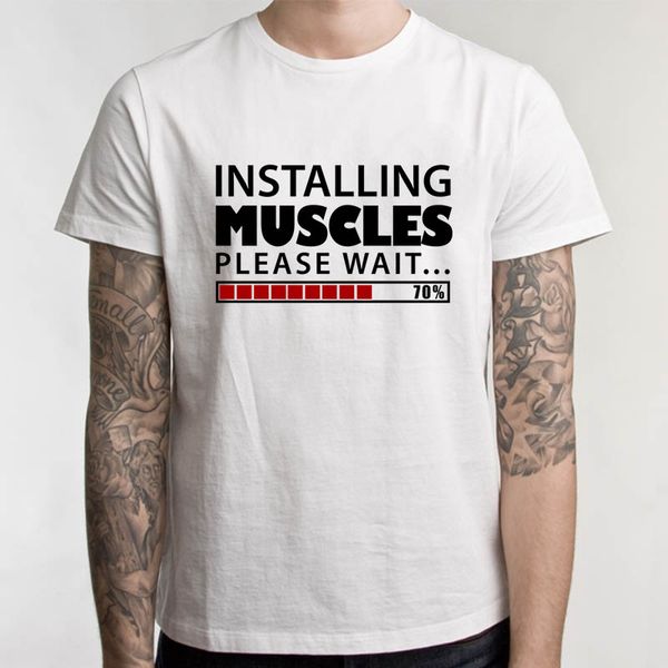 funny installing muscles please wait printed t shirt men fitness fans brand t-shirt summer hipster tee clothing
funny installing muscles please wait printed t shirt men fitness fans brand t-shirt summer hipster tee clothing