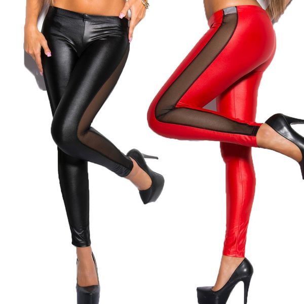 autumn women's leggings faux leather gauze joint large size capri pants ms. tight leggings, Black;white
autumn women's leggings faux leather gauze joint large size capri pants ms. tight leggings, Black;white