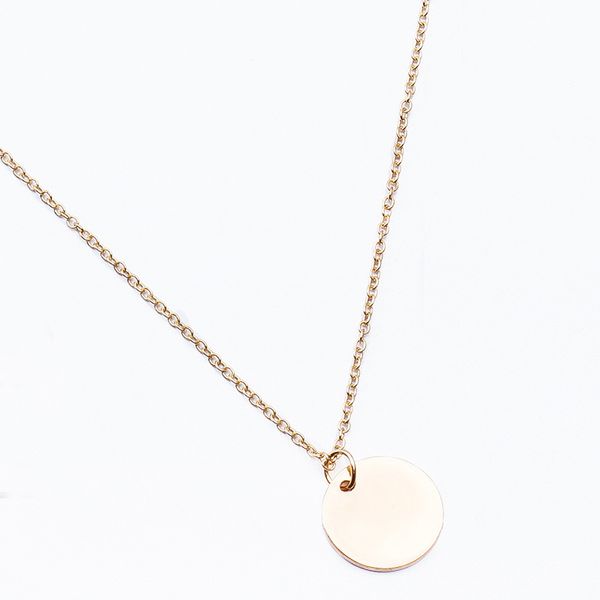 women simple alloy necklac blank coin pendant necklace clavicle chain for girls party necklace lxh kpop, Silver
women simple alloy necklac blank coin pendant necklace clavicle chain for girls party necklace lxh kpop, Silver