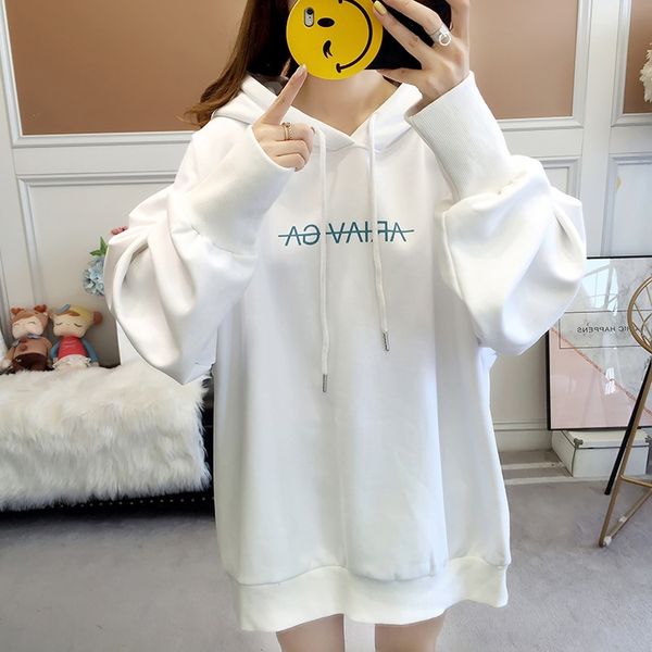 mid-length plus size loose letter printed coat 2020 autumn korean style hooded long sleeve women's coat sweatersweater sweater fashion, Black
mid-length plus size loose letter printed coat 2020 autumn korean style hooded long sleeve women's coat sweatersweater sweater fashion, Black