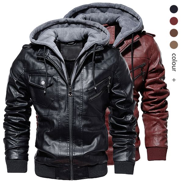 Men Vintage Motorcycle Jacket 2020 Mens Bomber Fleece Leather Jackets Thick Coat Male Winter Warm Fashion Pu Leather Outerwear
Men Vintage Motorcycle Jacket 2020 Mens Bomber Fleece Leather Jackets Thick Coat Male Winter Warm Fashion Pu Leather Outerwear
